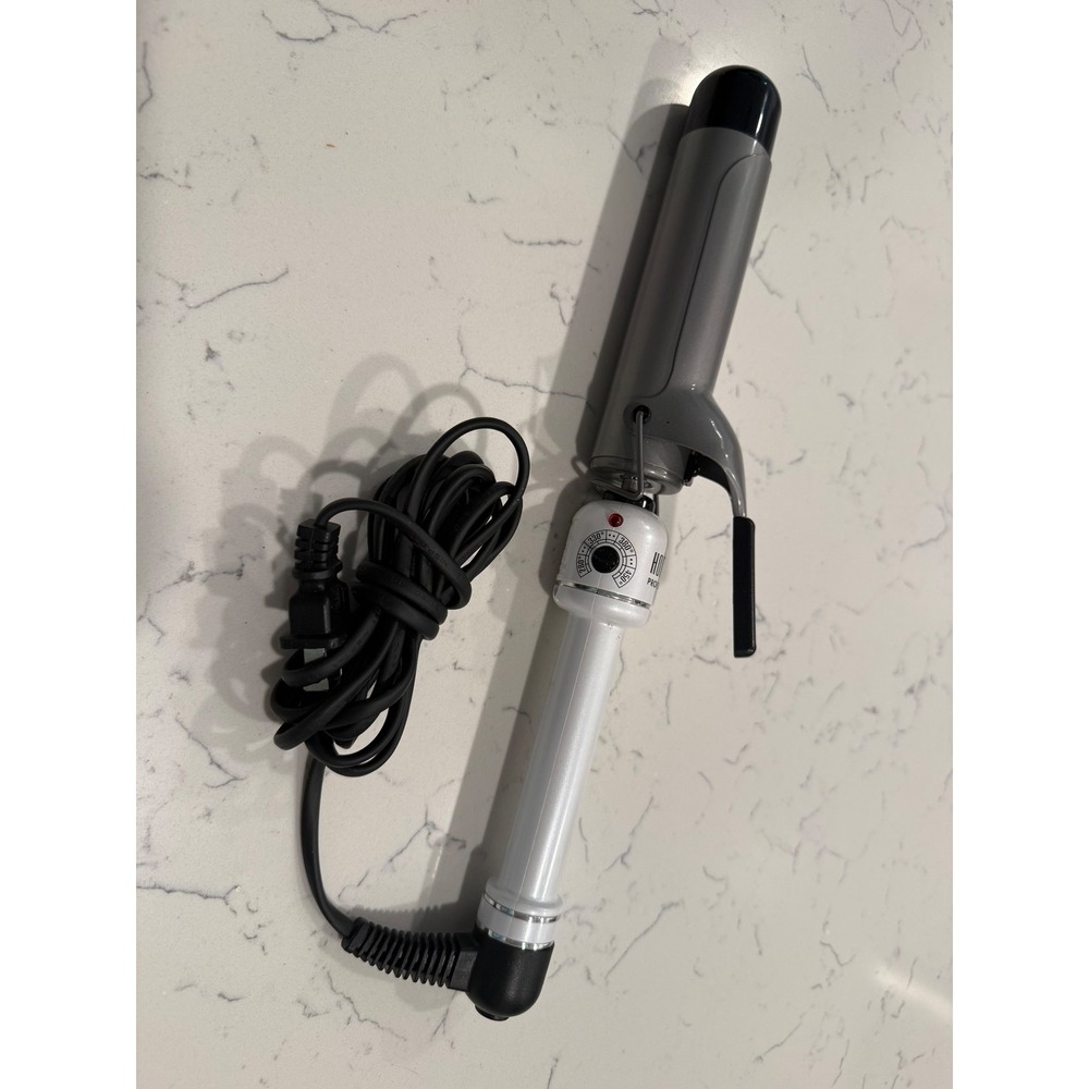 Hot Tools Professional 1.5 Inch Curling Iron White Silver Grey Hair Styler